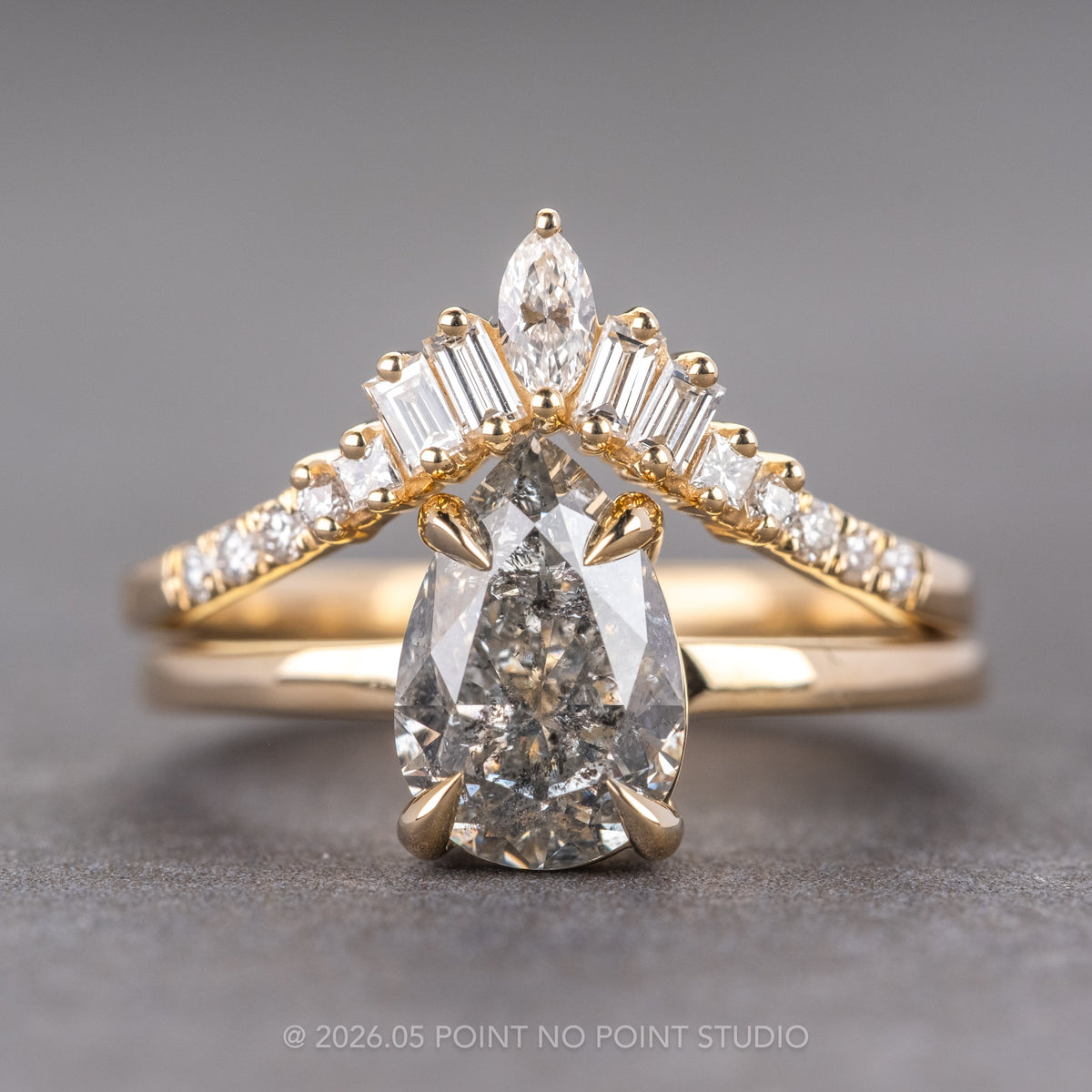 Mayer Wedding Ring, 15 Diamond