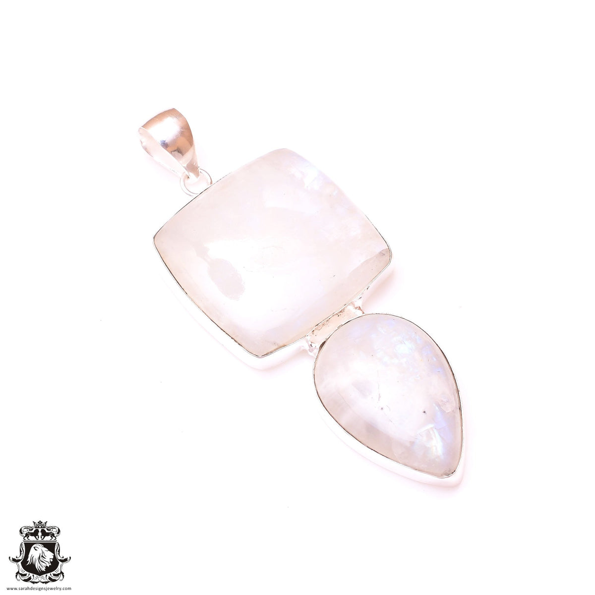 AAA Ceylon Rainbow Moonstone Pendant & 3MM Italian Chain P9765
