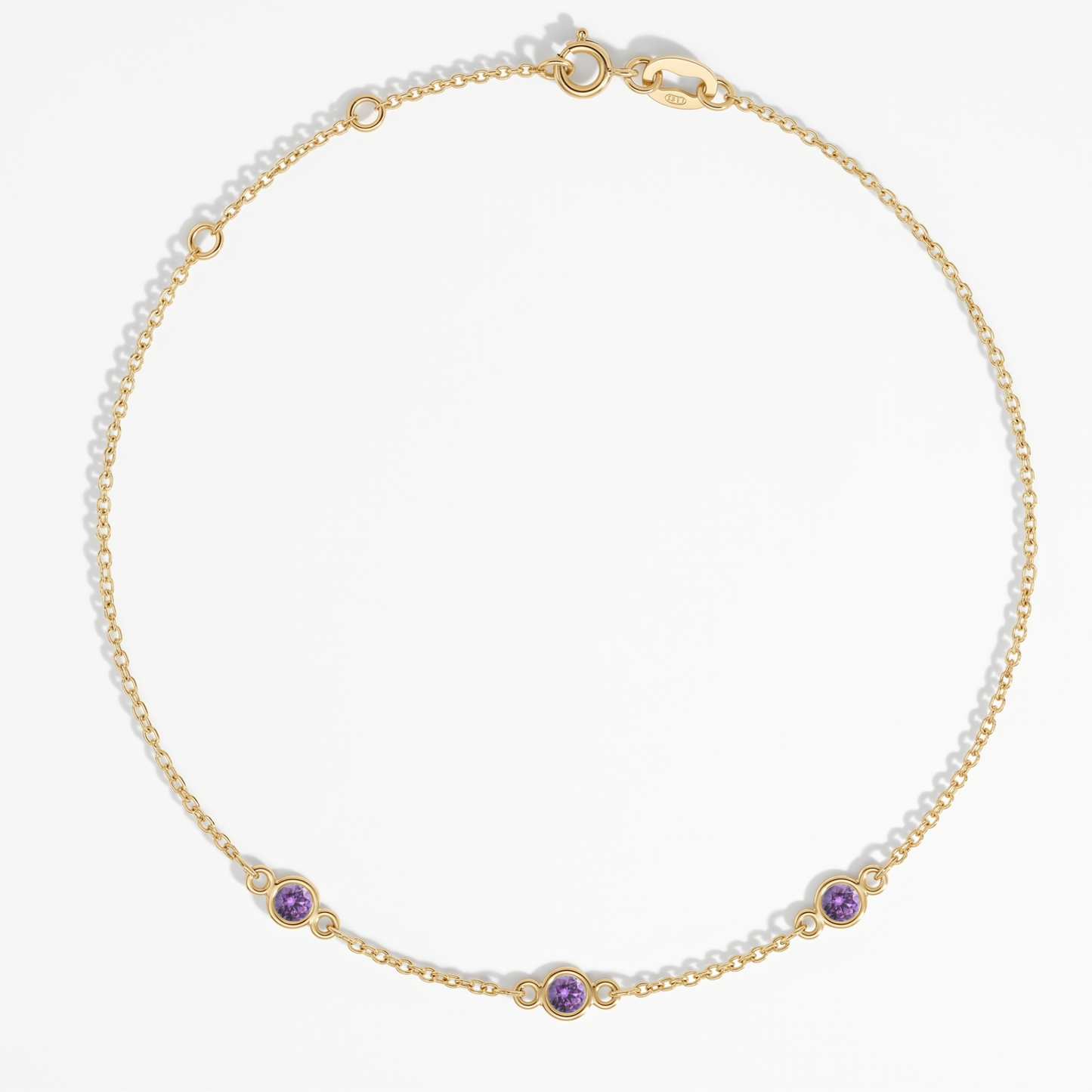 The Three Station Bracelet | Cable Chain