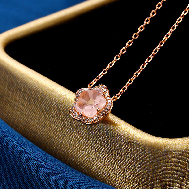 Sakura Pink Crystal Necklace