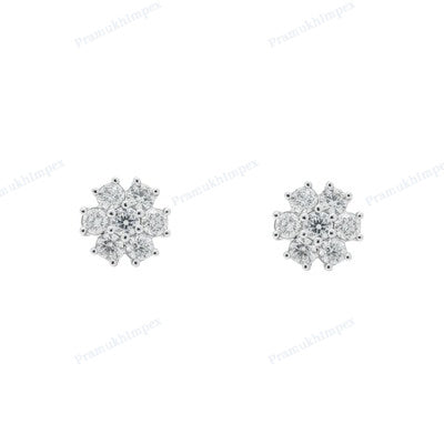 Floral Design Sterling Silver Daily Wear Earring
