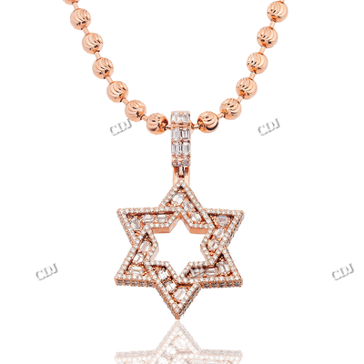 Rose Gold Plating New Arrival Moissanite Silver Pendant