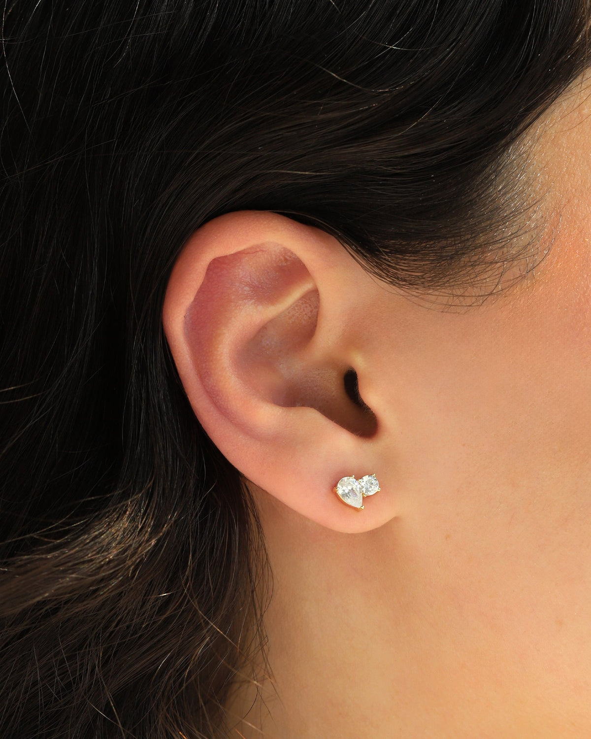 Rounded Pair CZ Studs