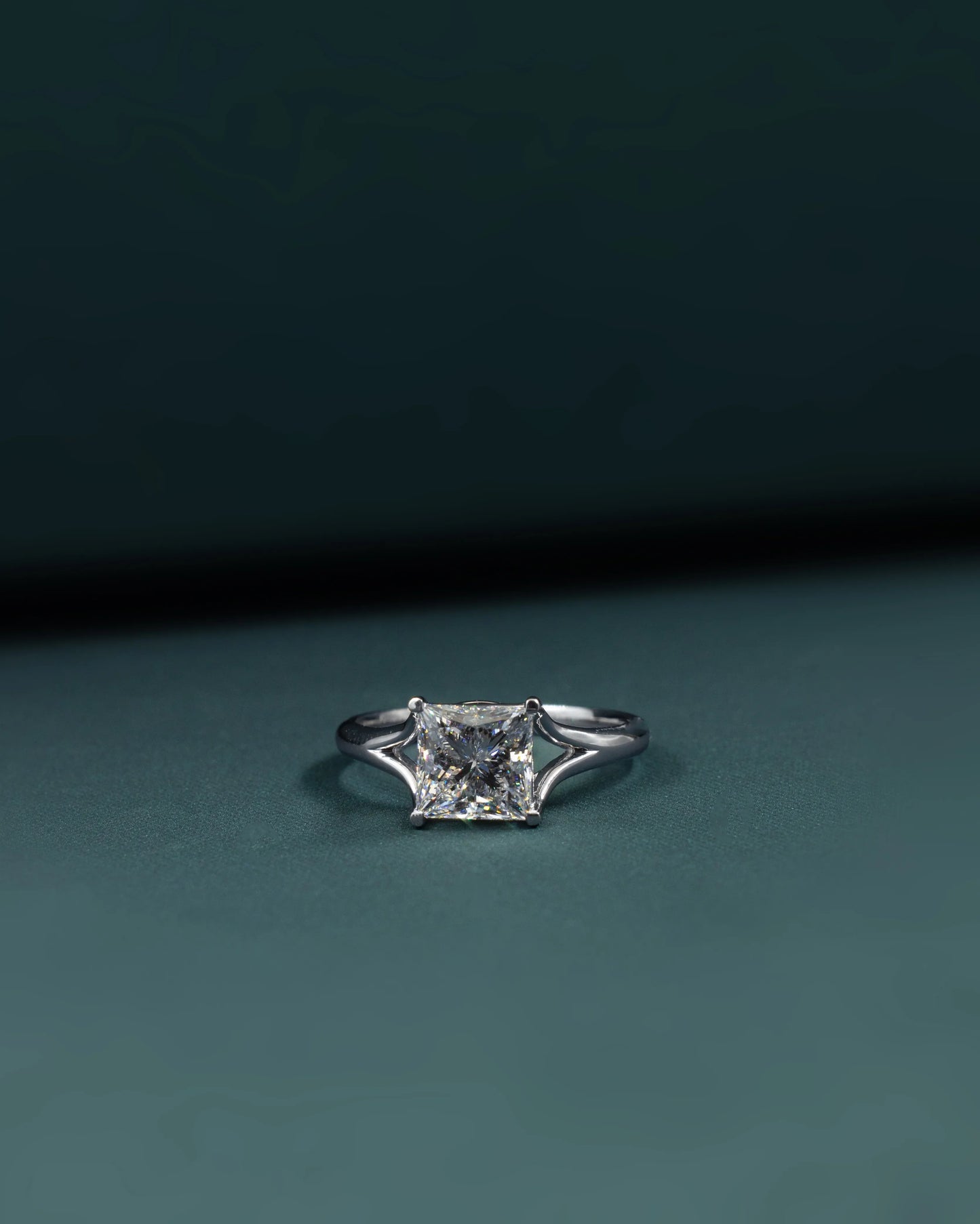 2.10 CT Princess Cut Solitaire CVD Lab-Grown Diamond Engagement Ring