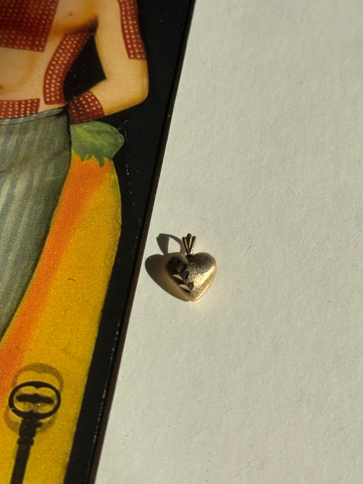 Vintage 14k Yellow Gold "Puffy" Heart Charm