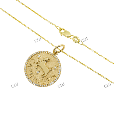 Rose and Yellow Gold Plating 925 Silver Moissanite Pendant