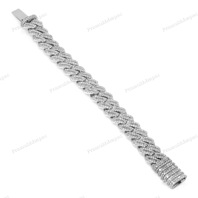 Moissanite Diamond Cuban Bracelet For Men
