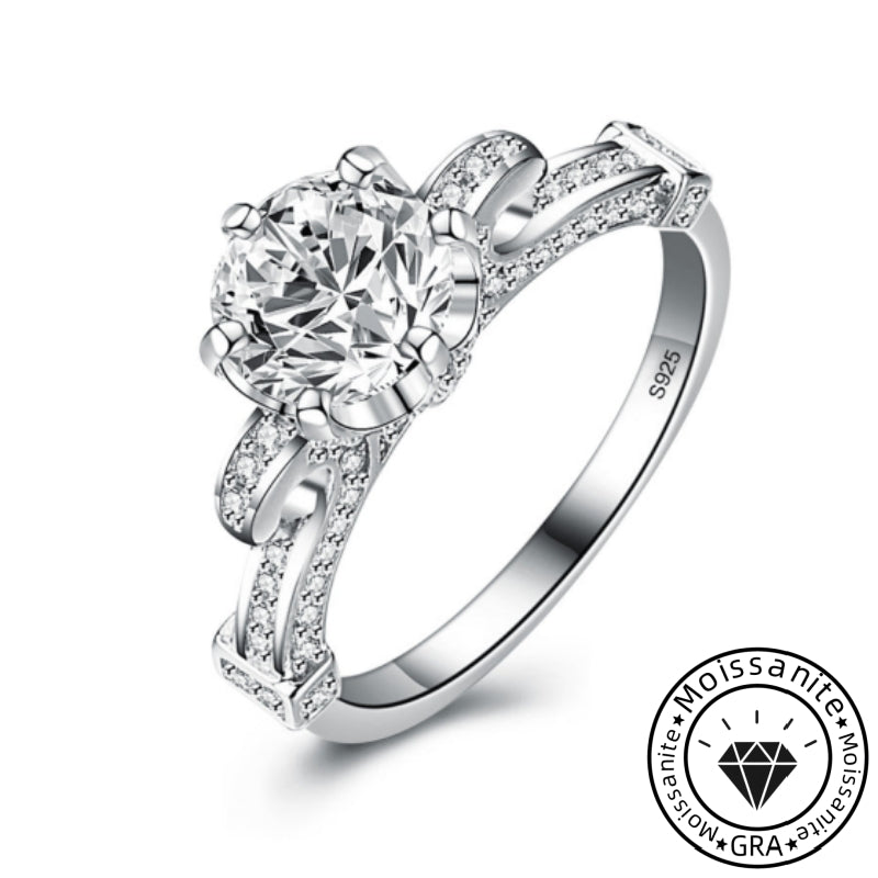 Solarii Vintage Moissanite 1.0ct Round Cut  925 Sterling Silver Engagement Ring[SALE]
