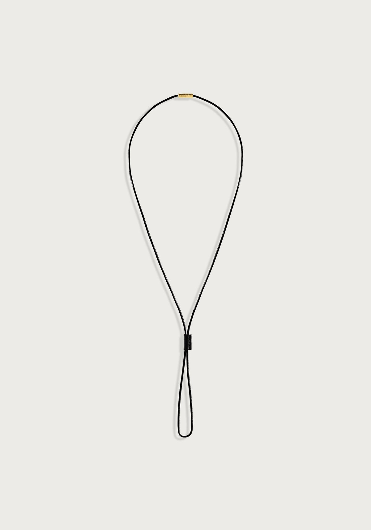 Cheval Leather Necklace, Gold