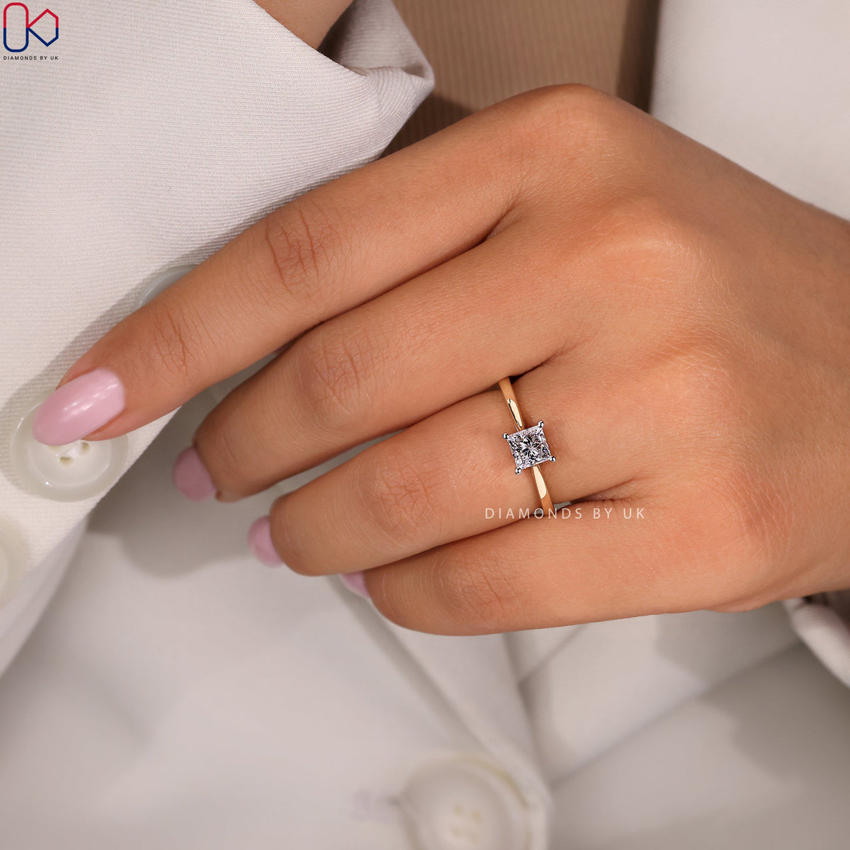 Princess Diamond Solitaire Ring