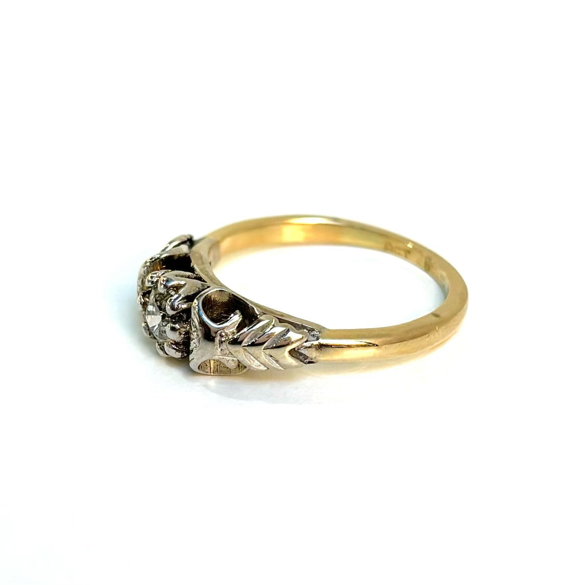 0.35CT Old European Cut Diamond Arrow Tree Ring | Vintage