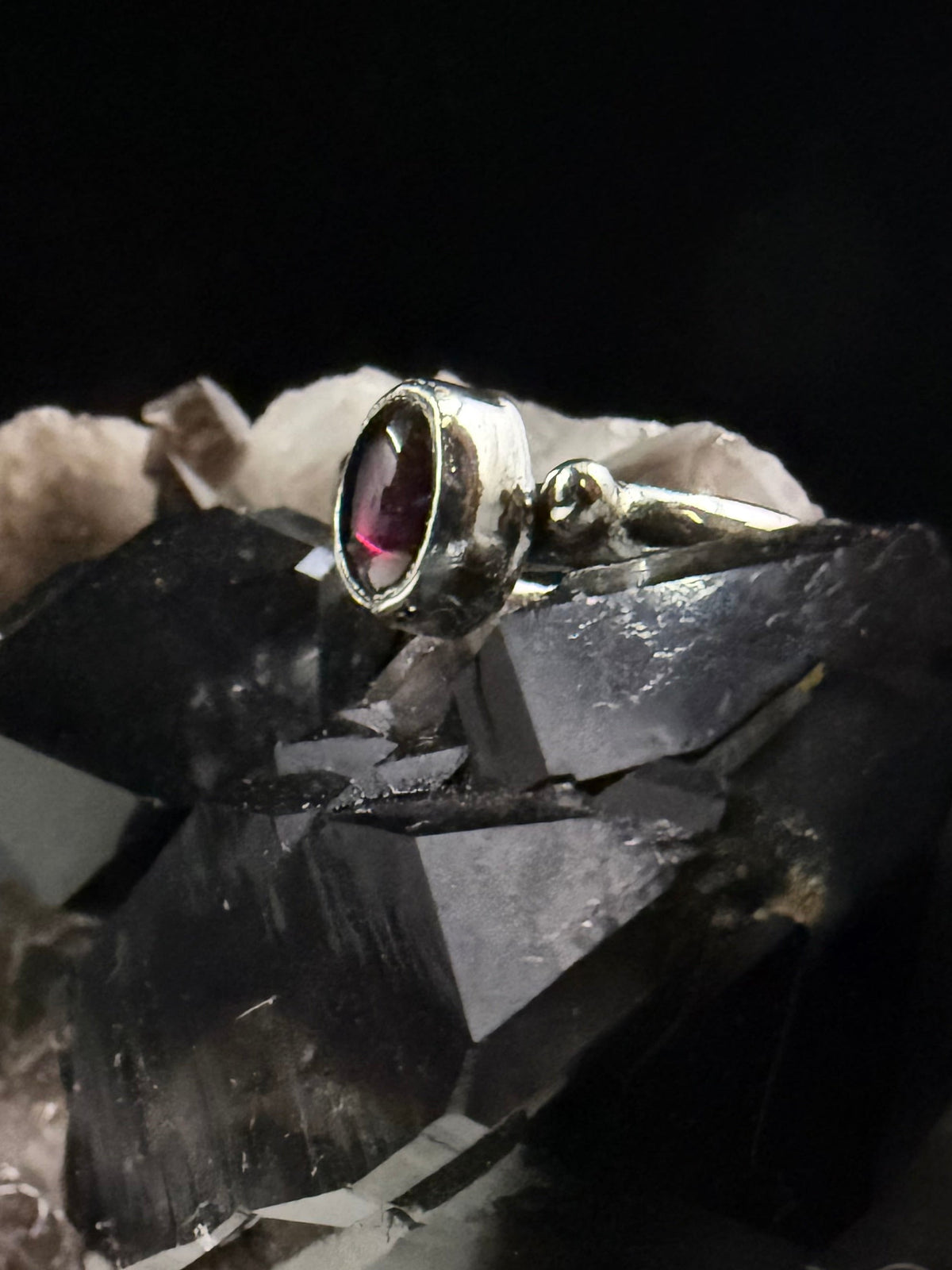 Aries Season Garnet Ring