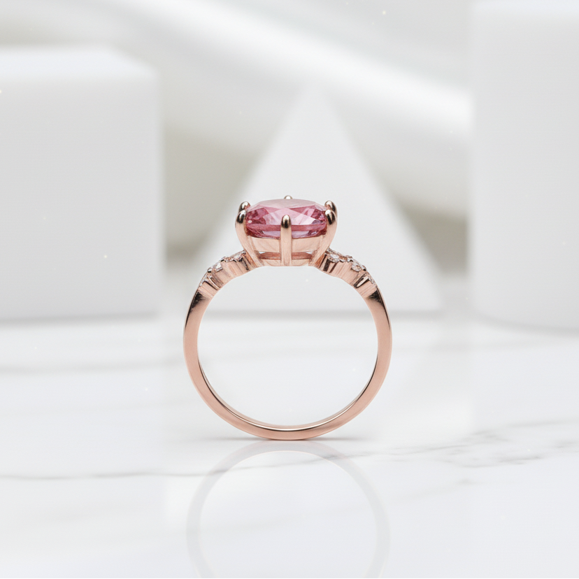 2.0 Ct Ruby Birthstone Round Cut Engagement Ring
