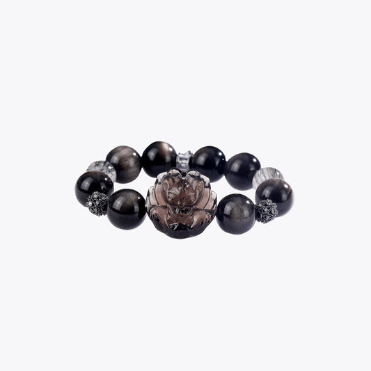 Mystic Fox Warrior Crystal Bracelet - Sacred Lotus Energy