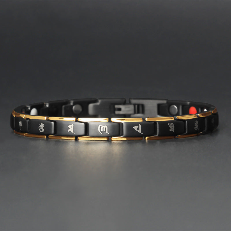 Mani Mantra Germanium Titanium Bracelet