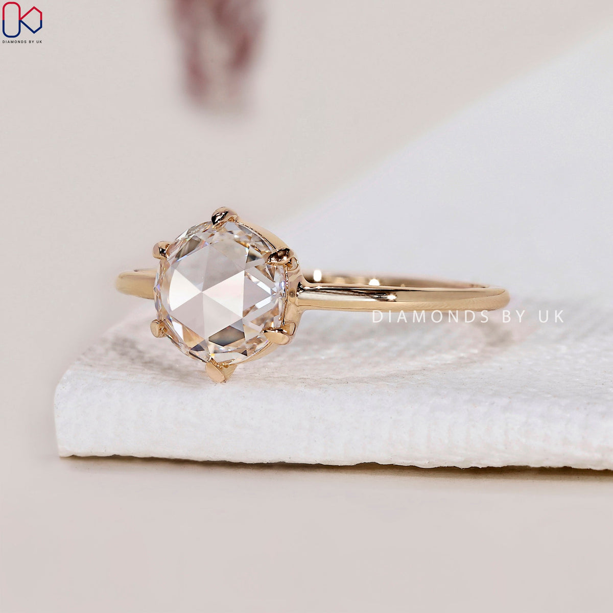 Solitaire Diamond Ring- Round Rose Cut