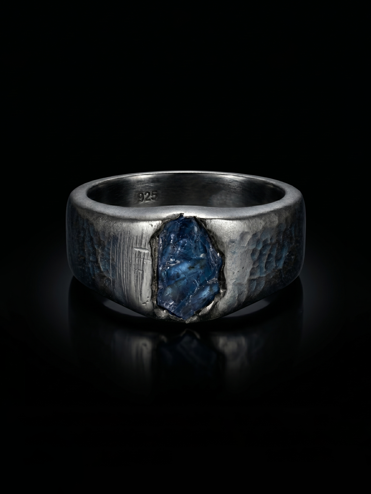 Rough Labradorite Men's Ring By Harshita Jewellery