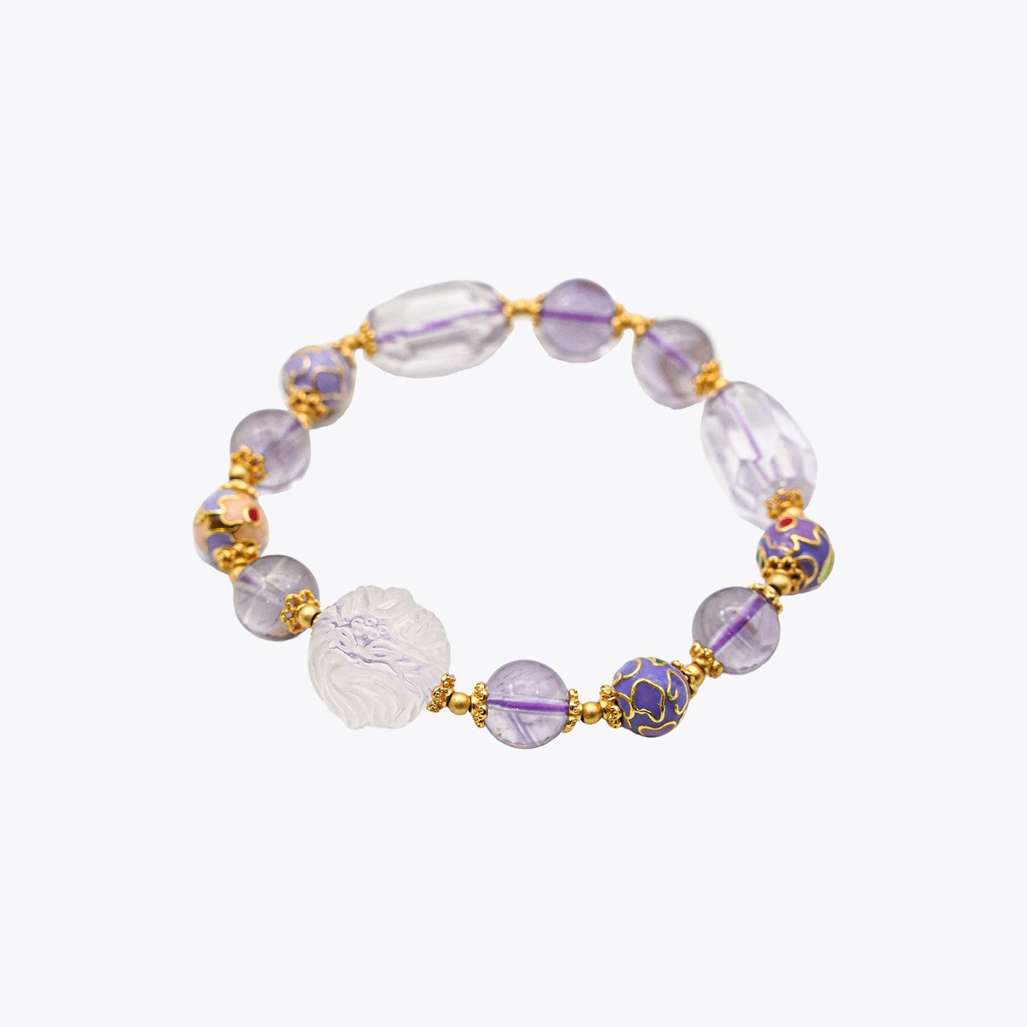 Nine-Tailed Mountain Goddess Crystal Bracelet (Amethyst Sanctuary)