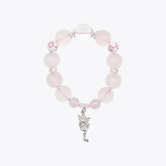 Nine-Tailed Frostbone – Veil-Weaver Crystal Bracelet