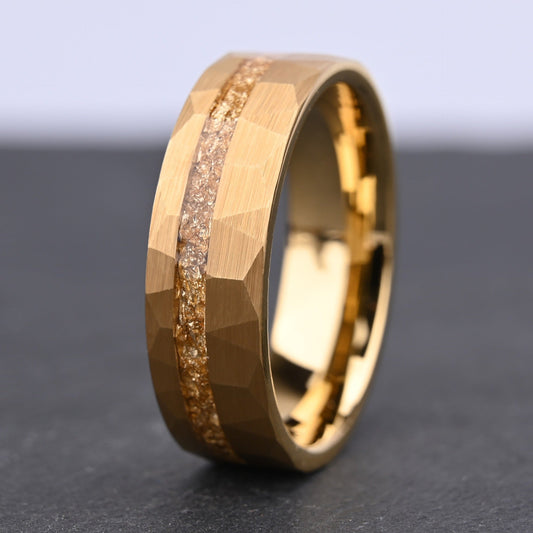 Premium 8mm Gold Tungsten Carbide Ring