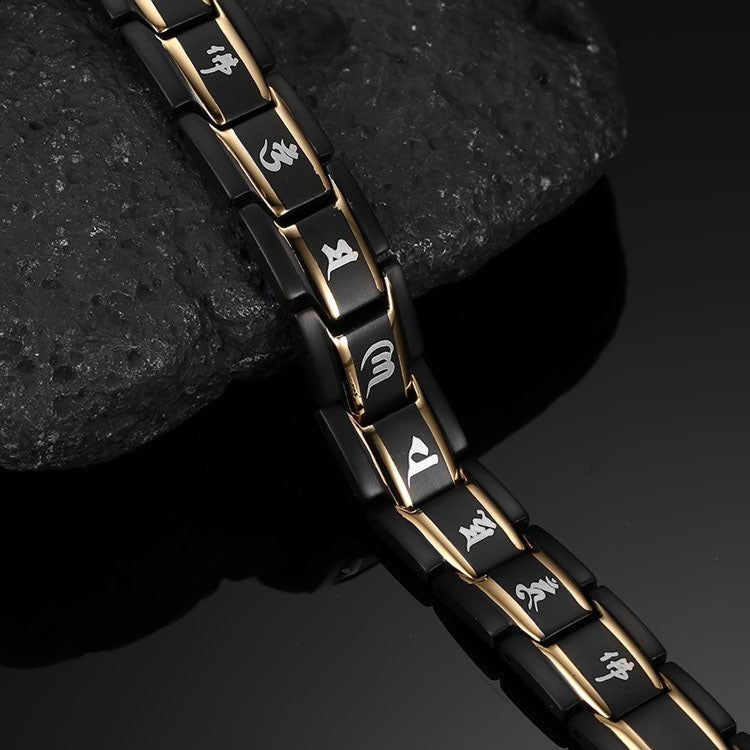 Mani Mantra Germanium Titanium Bracelet