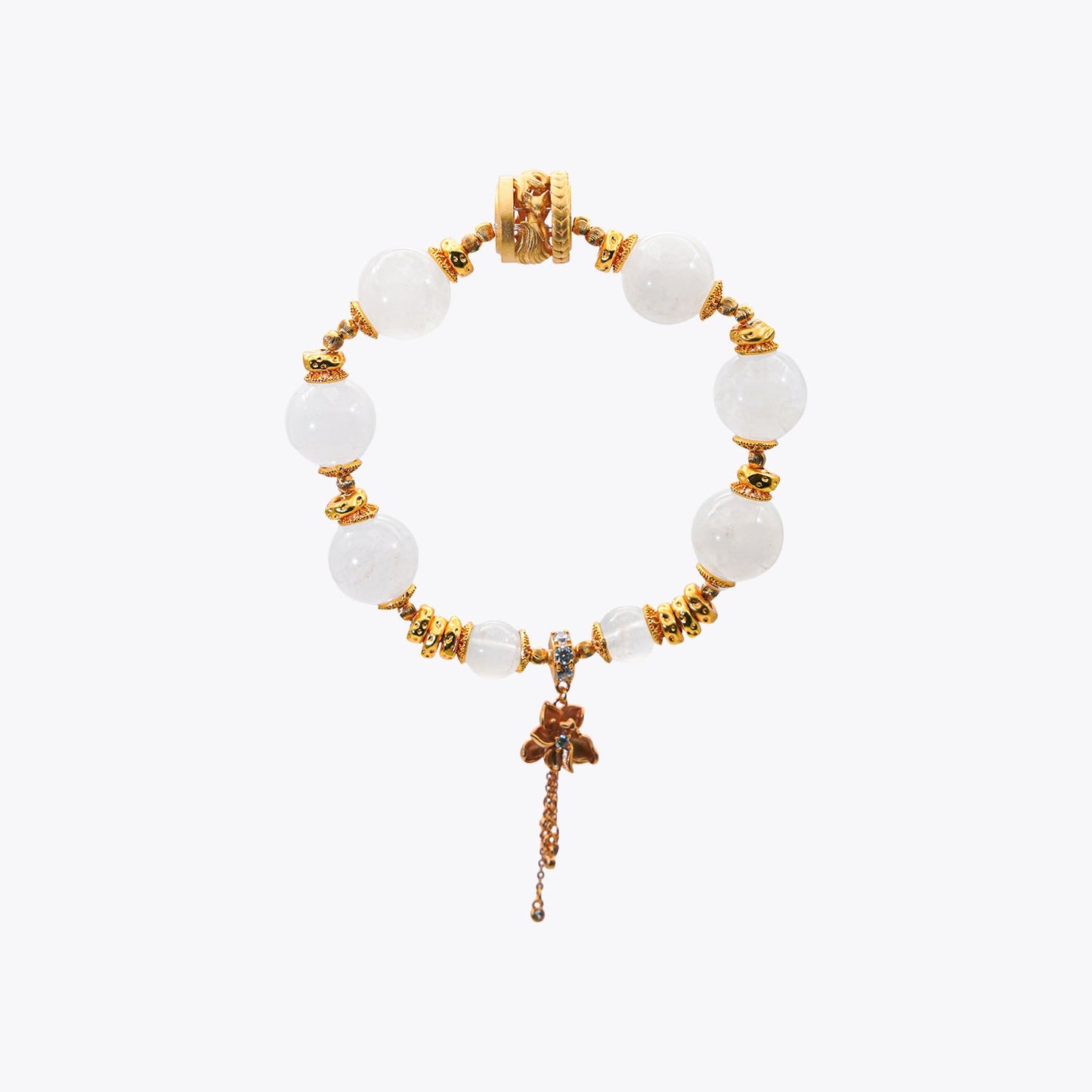 Nine-Tailed Gold Fox & Crystal Bracelet