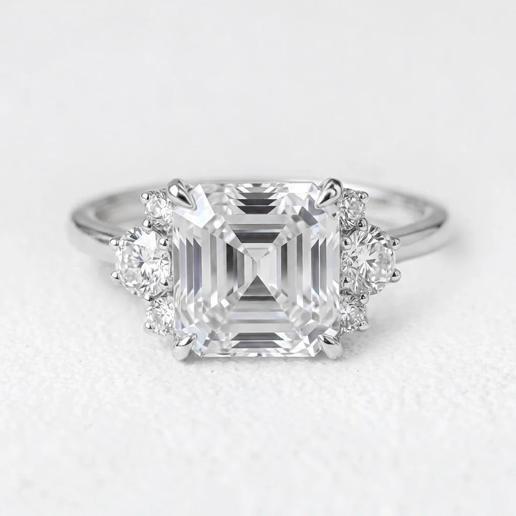 Alexandra’s Brilliance | 1.5CT Asscher Cut Diamond Engagement Ring