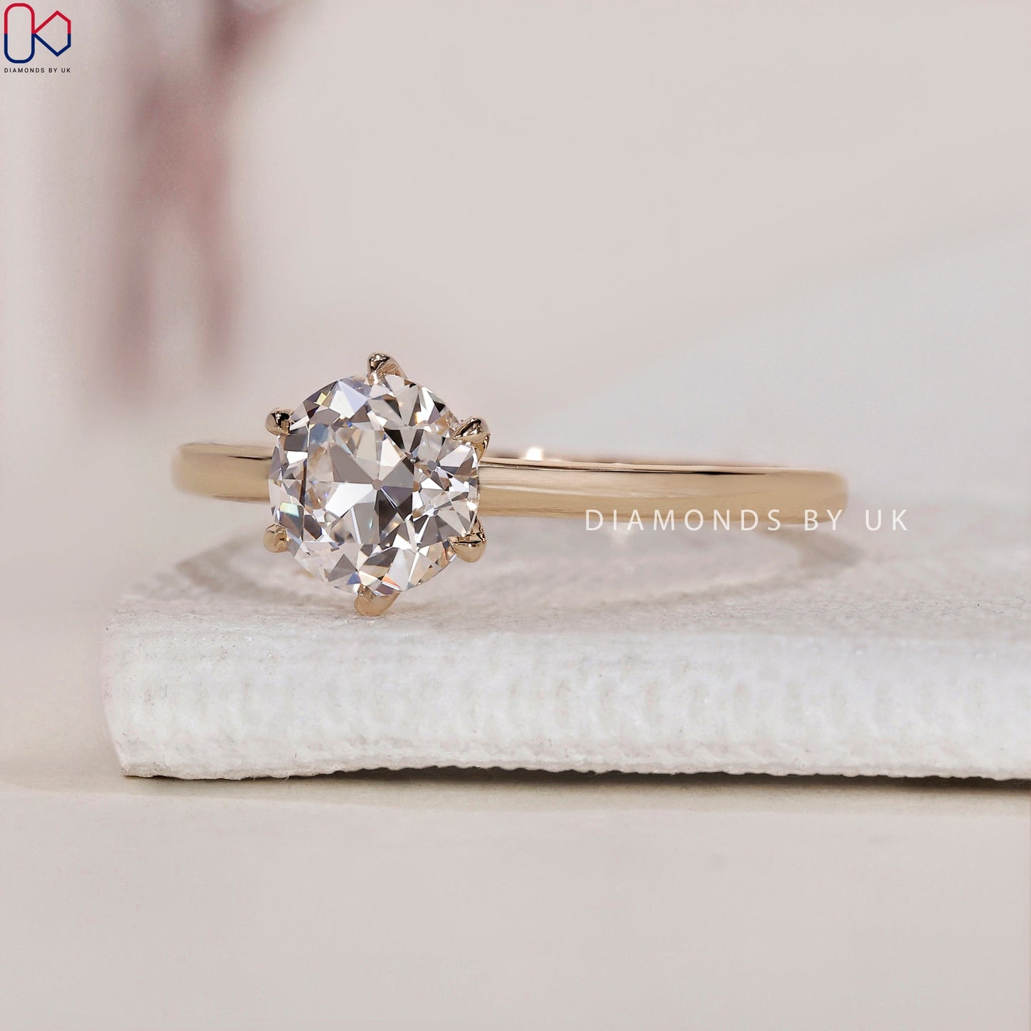Round Diamond Engagement Ring - Old European Cut
