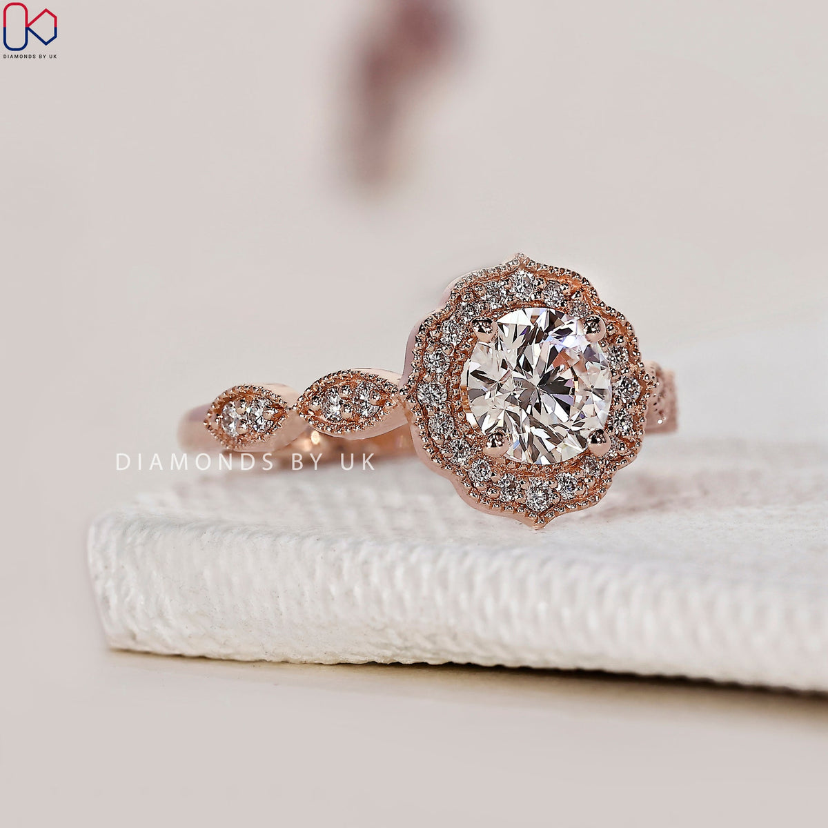 Rose Gold Engagement Ring With Round Diamond