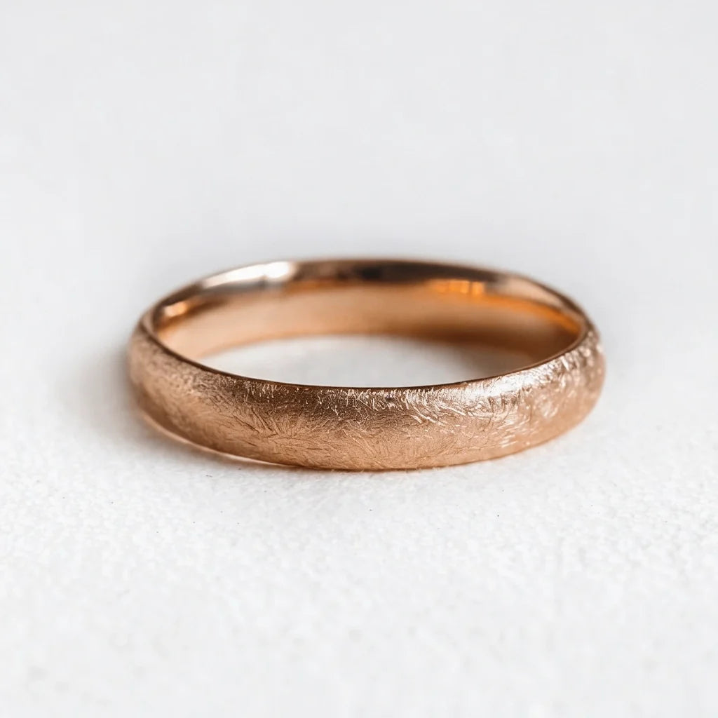 Frost Arc | 4MM Matte Gold Wedding Band