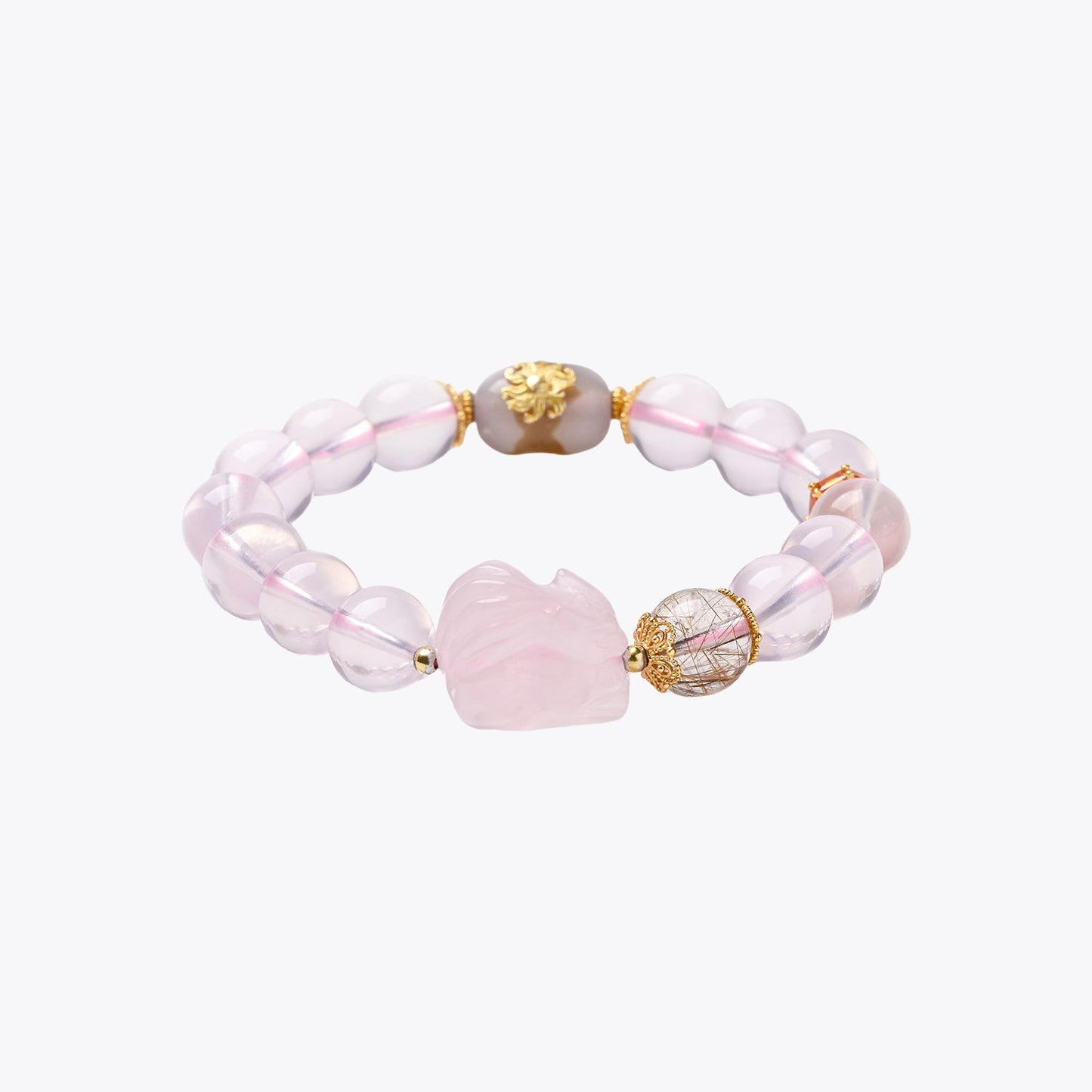 Starlight Kitsune Radiance Crystal Bracelet (Celestial Fox)