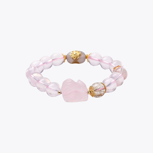 Starlight Kitsune Radiance Crystal Bracelet (Celestial Fox)