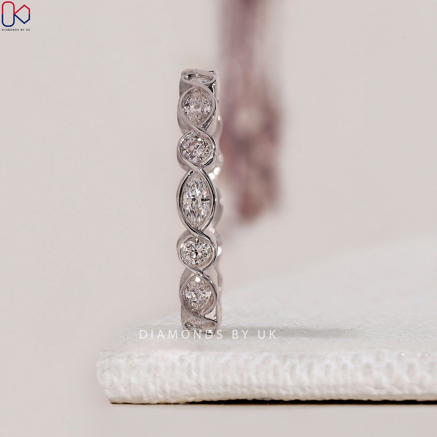 Marquise Wedding Band - Eternity Style