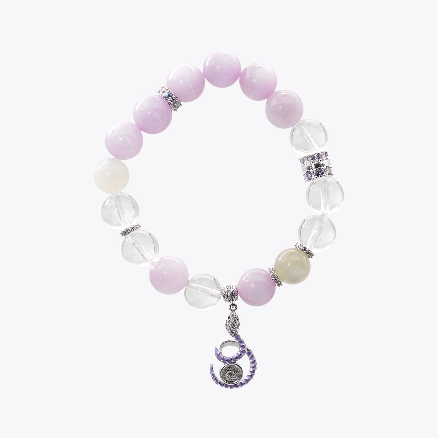 Amethyst Goddess Adorned Gold Crystal Bracelet