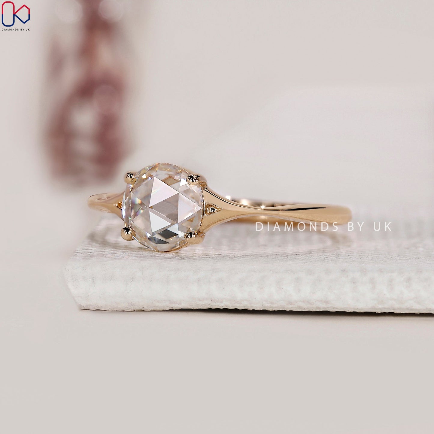 Antique Rose Cut Diamond Engagement Ring