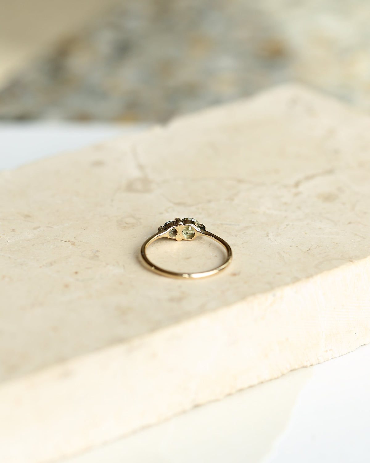 PAIRED SAPPHIRE AND TOURMALINE RING