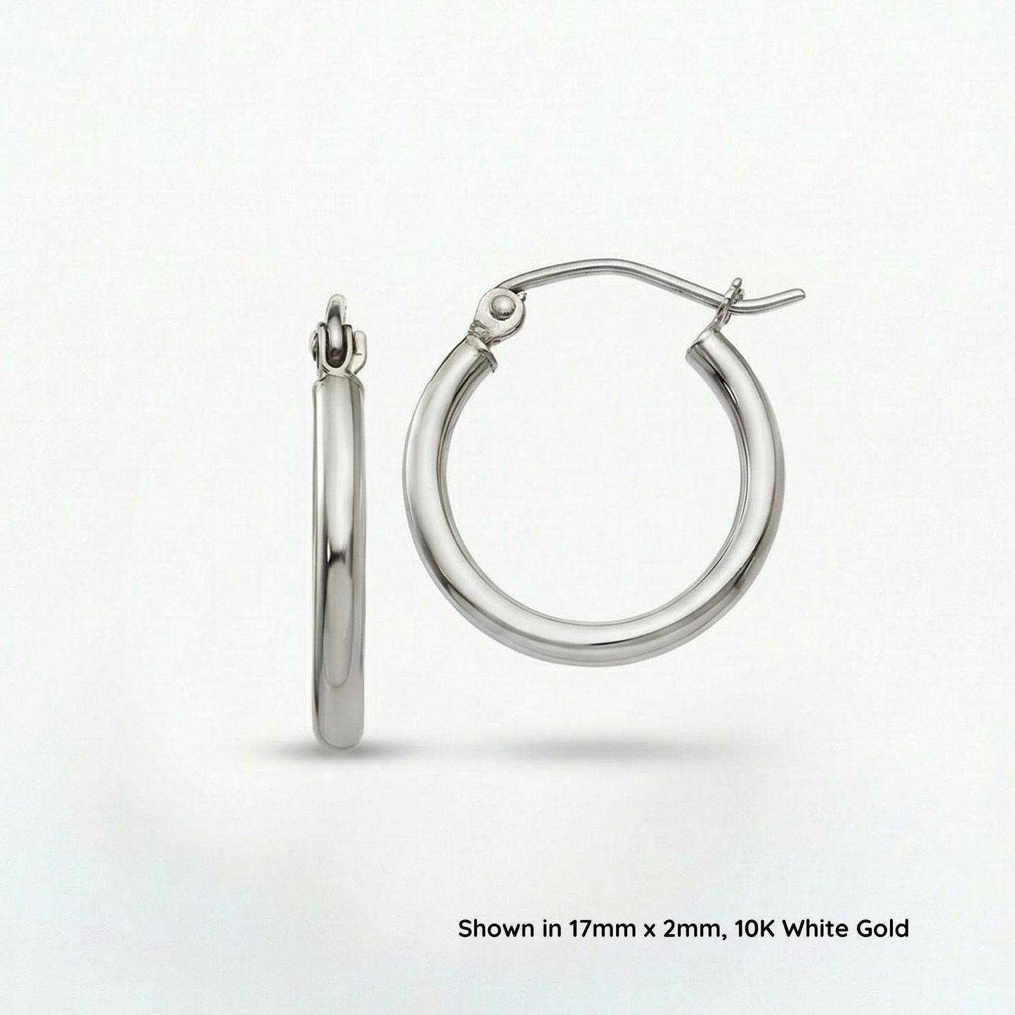 Classic Gold Hoop Earrings | 10K Yellow & White Gold