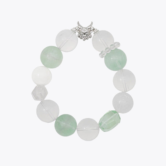 Nine-Tailed Pearl & Jade · Crystal Dew Bracelet