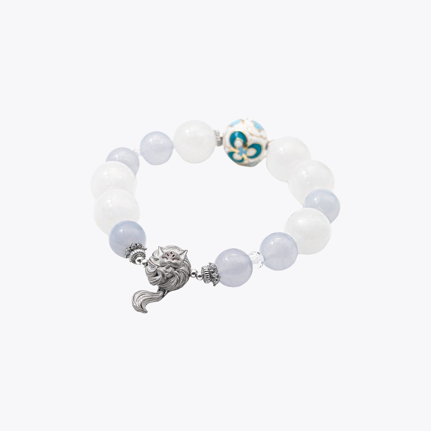 Arctic Fox Blessing - Moonlit Fortune Crystal Bracelet