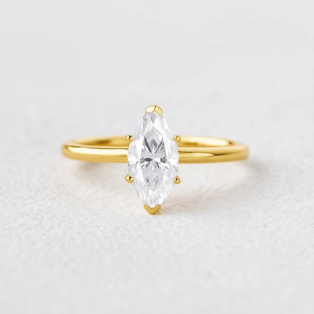 Grace’s Classic | 1.0CT Marquise Diamond Solitaire Engagement Ring