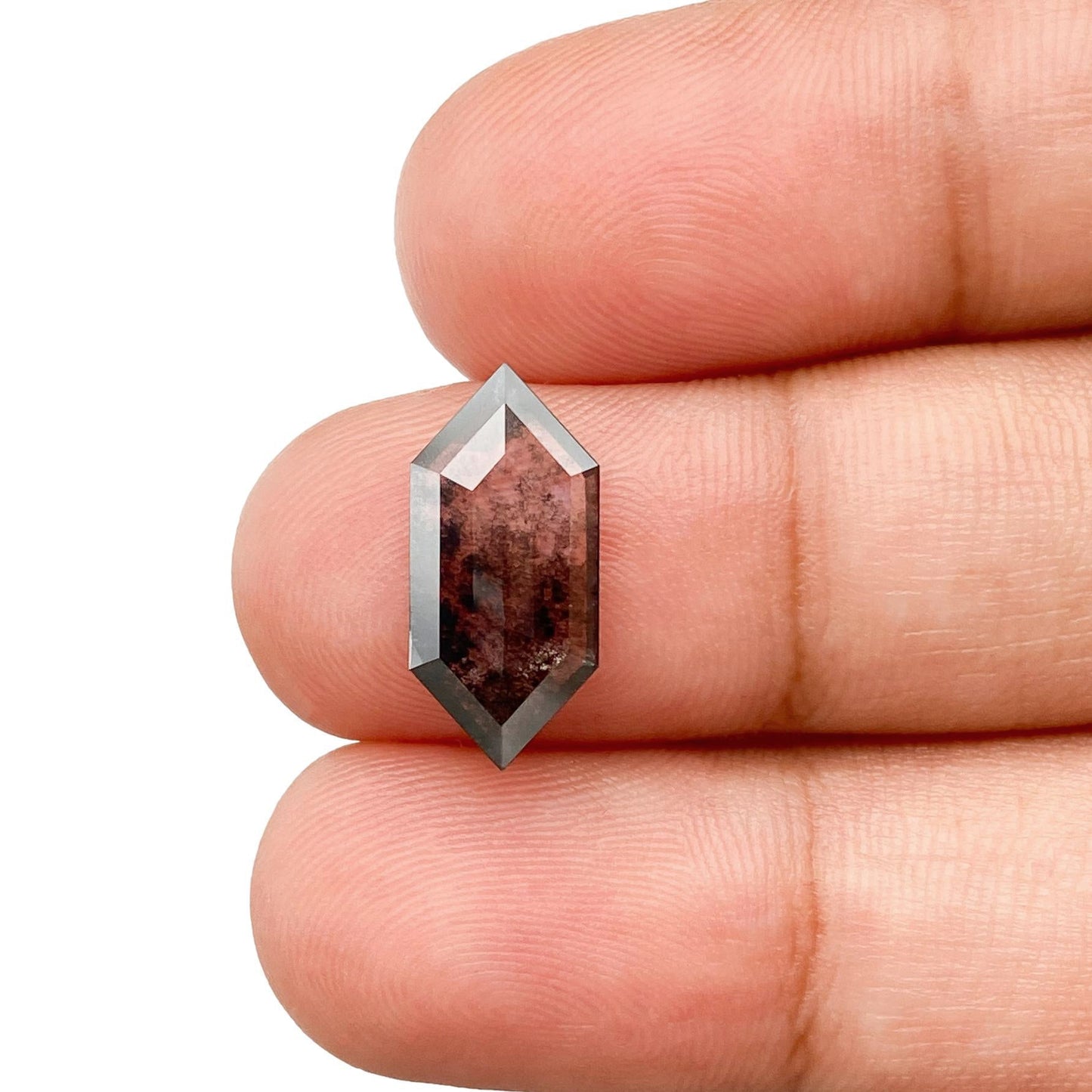 2.27ct | Salt & Pepper Hexagon Shape Step Cut Lab Diamond