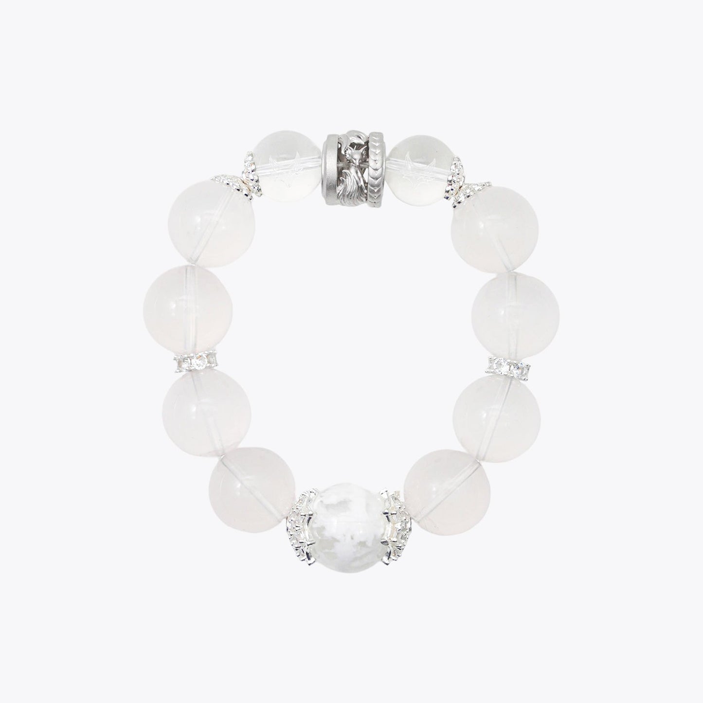 Celestial Fox Chasing the Moon & Jade Rabbit Crystal Bracelet