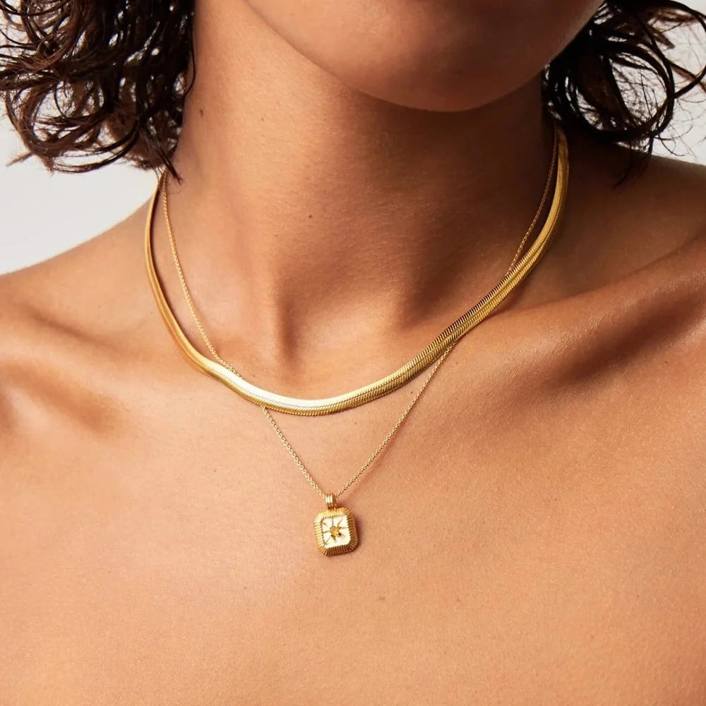 November Birthstone Pendant Necklace | 18K Gold Vermeil/Citrine