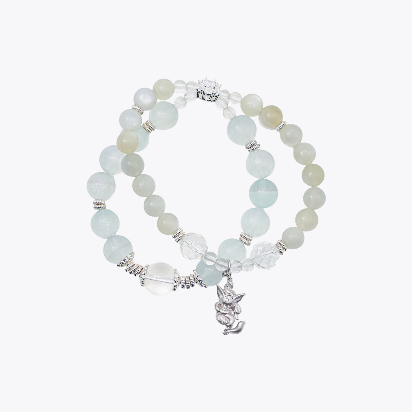 Nine-Tailed Mystic Fox & Crystal Energy Bracelet