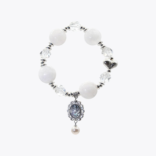 Nine-Tailed Fox Charm "Mystic Whisper" Crystal Bracelet