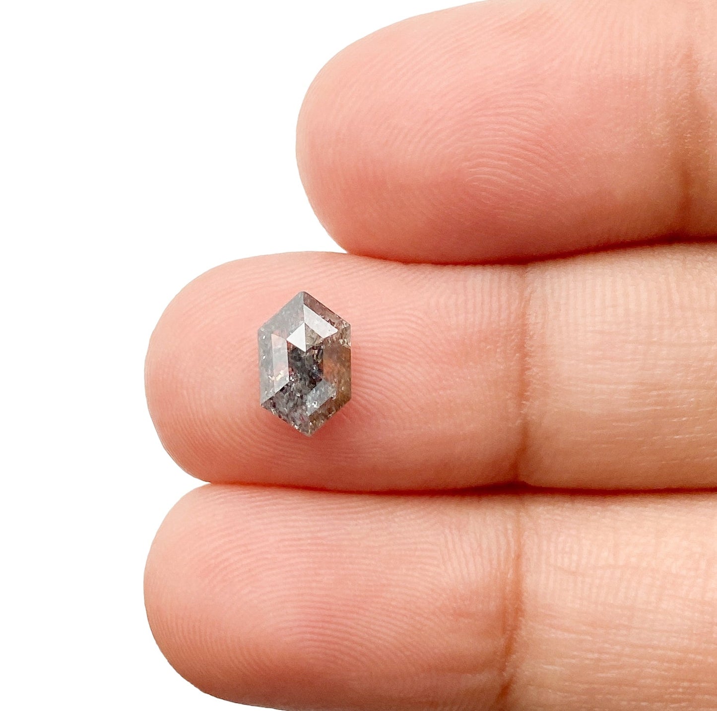 1.07ct | Salt & Pepper Hexagon Shape Step Cut Diamond