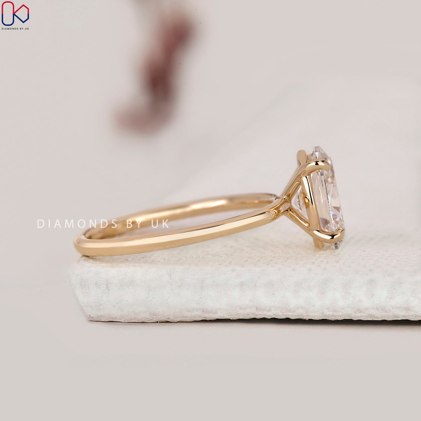 Solitaire Style Oval Cut Engagement Ring