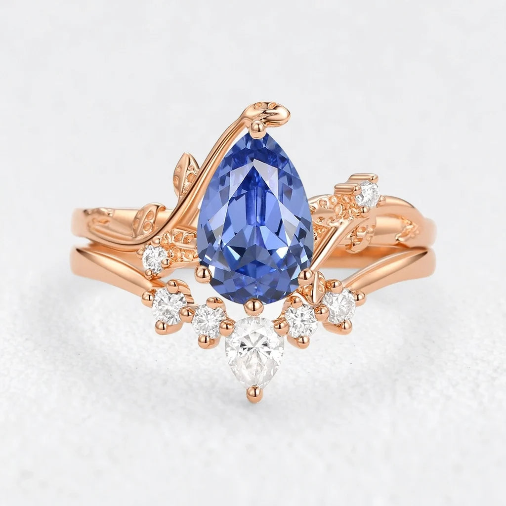 Eleonora’s Mirage | Pear Tanzanite Bridal Duo