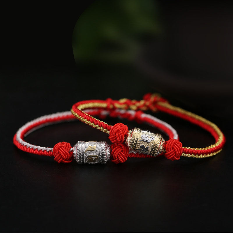 Lucky Red String Bracelet from Tibet