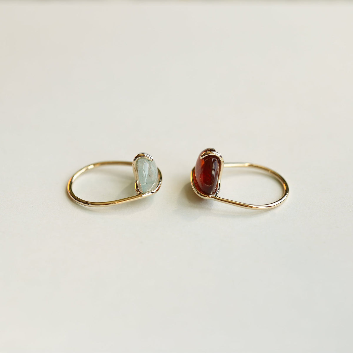 BANDED GARNET RING
